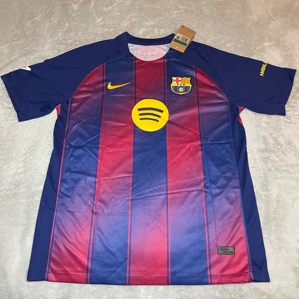 FC Barcelona 2023-24 Home Soccer Jersey XL Men Blue Red Nike Gavi 6 Spotify BNWT